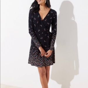 Loft floral wrap dress